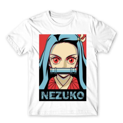 demon slayer nezuko White Men's T-shirt for Anime, Kimetsu No Yaiba