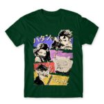Demon Slayer retro Bottle Green Men's Tee for Anime, Kimetsu No Yaiba