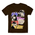 Demon Slayer retro Chocolate Men's T-shirt for Anime, Kimetsu No Yaiba
