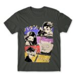 Demon Slayer retro Dark Grey Men's T-shirt for Anime, Kimetsu No Yaiba