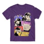 Demon Slayer retro Dark Purple Men's T-shirt for Anime, Kimetsu No Yaiba