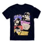 Demon Slayer retro Navy Men's Tee for Anime, Kimetsu No Yaiba
