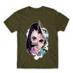 Demon slayer split Army Men's Tee for Anime, Kimetsu No Yaiba