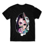 Demon slayer split Black Men's Tee for Anime, Kimetsu No Yaiba