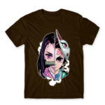 Demon slayer split Chocolate Men's T-shirt for Anime, Kimetsu No Yaiba