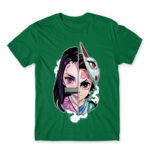 Demon slayer split Kelly Green Men's T-shirt for Anime, Kimetsu No Yaiba