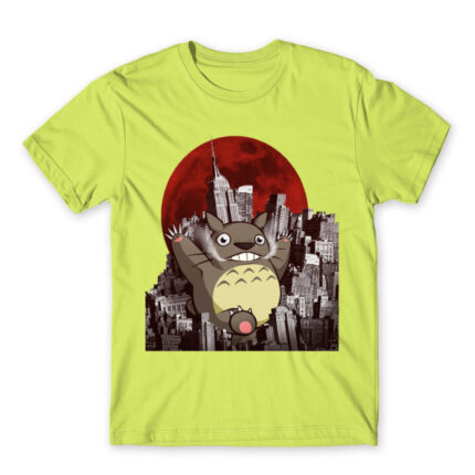 Destroyer Totoro Apple Green Men's T-shirt for Anime, My Neighbour Totoro