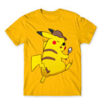 Detective Pikachu Gold Men's Tee for Anime, Pokemon