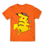 Detective Pikachu Orange Men's T-shirt for Anime, Pokemon