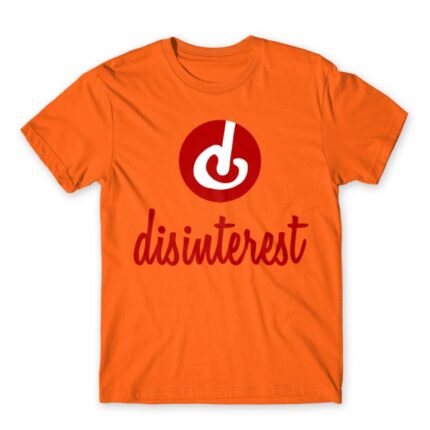 Disinterest Orange Men's T-shirt for Brand Parody, Funny