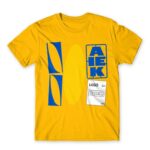 DIY Ikea Logo Gold Men's Tee for Brand Parody, Funny