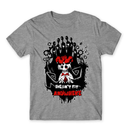 Doesn’t fit Grey Melange Men's T-shirt for Anime, Original Art