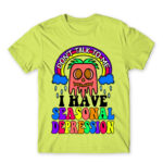 Don’t talk to me – seasonal depression Apple Green Men's T-shirt for Funny, Seasonal Depression