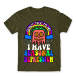 Don’t talk to me – seasonal depression Army Men's T-shirt for Funny, Seasonal Depression