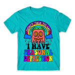 Don’t talk to me – seasonal depression Atoll Blue Men's T-shirt for Funny, Seasonal Depression