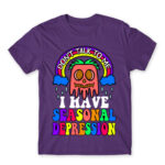 Don’t talk to me – seasonal depression Dark Purple Men's Tee for Funny, Seasonal Depression