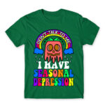 Don’t talk to me – seasonal depression Kelly Green Men's T-shirt for Funny, Seasonal Depression