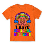 Don’t talk to me – seasonal depression Orange Men's Tee for Funny, Seasonal Depression