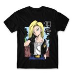Dragon Ball – Android 18 Black Men's T-shirt for Anime, Dragon Ball