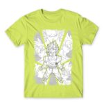 Dragon Ball Black and White Apple Green Men's Tee for Anime, Dragon Ball