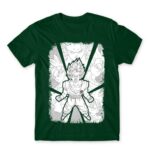 Dragon Ball Black and White Bottle Green Men's T-shirt for Anime, Dragon Ball