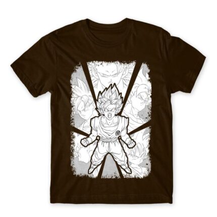 Dragon Ball Black and White Chocolate Men's Tee for Anime, Dragon Ball