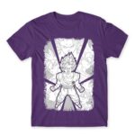 Dragon Ball Black and White Dark Purple Men's Tee for Anime, Dragon Ball