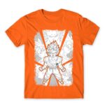 Dragon Ball Black and White Orange Men's T-shirt for Anime, Dragon Ball