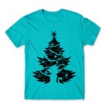Dragon Ball Christmas tree Atoll Blue Men's T-shirt for Anime, Dragon Ball