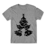Dragon Ball Christmas tree Grey Melange Men's Tee for Anime, Dragon Ball