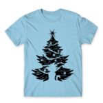 Dragon Ball Christmas tree Sky Blue Men's Tee for Anime, Dragon Ball