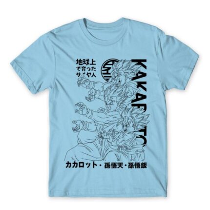 Dragon Ball Kakarot Sky Blue Men's T-shirt for Anime, Dragon Ball