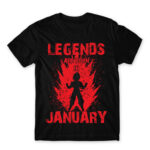 DragonBall Legends January Black Men's Tee for Anime, Dragon Ball