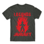 DragonBall Legends January Dark Grey Men's Tee for Anime, Dragon Ball