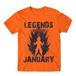 DragonBall Legends January Orange Men's Tee for Anime, Dragon Ball