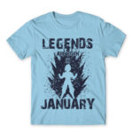 DragonBall Legends January Sky Blue Men's Tee for Anime, Dragon Ball