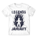 DragonBall Legends January White Men's Tee for Anime, Dragon Ball