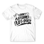E-sport Gamer White Men's T-shirt for Streamer, Work