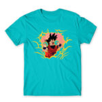 Eat like Goku Atoll Blue Men's Tee for Anime, Dragon Ball