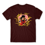 Eat like Goku Burgundy Men's Tee for Anime, Dragon Ball