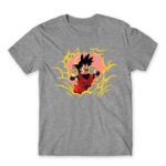 Eat like Goku Grey Melange Men's Tee for Anime, Dragon Ball