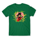 Eat like Goku Kelly Green Men's Tee for Anime, Dragon Ball