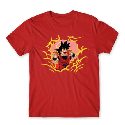 Eat like Goku Red Men's Tee for Anime, Dragon Ball