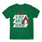 Eat, Sleep, Apex, Repeat Kelly Green Men's Tee