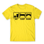 Eat-Sleep-Game Lemon Men's Tee for Anime, Anime Gaming