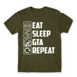 Eat, sleep, GTA, repeat Army Men's T-shirt