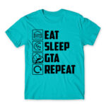 Eat, sleep, GTA, repeat Atoll Blue Men's Tee
