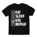 Eat, sleep, GTA, repeat Black Men's T-shirt