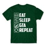 Eat, sleep, GTA, repeat Bottle Green Men's Tee