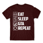 Eat, sleep, GTA, repeat Burgundy Men's Tee